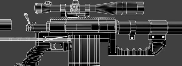 408 cal intervention sniper rifle 3d 3ds - CheyTac Intervention M200 Sniper Rifle .408 Cal by TotexArtz